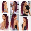 PORSMEER Ponytail Hairpiece Long 76 cm with Drawstring Wavy Curls