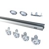 WEWORTH Bypass Sliding Door Track Hardware 96", Wardrobe Closet Door