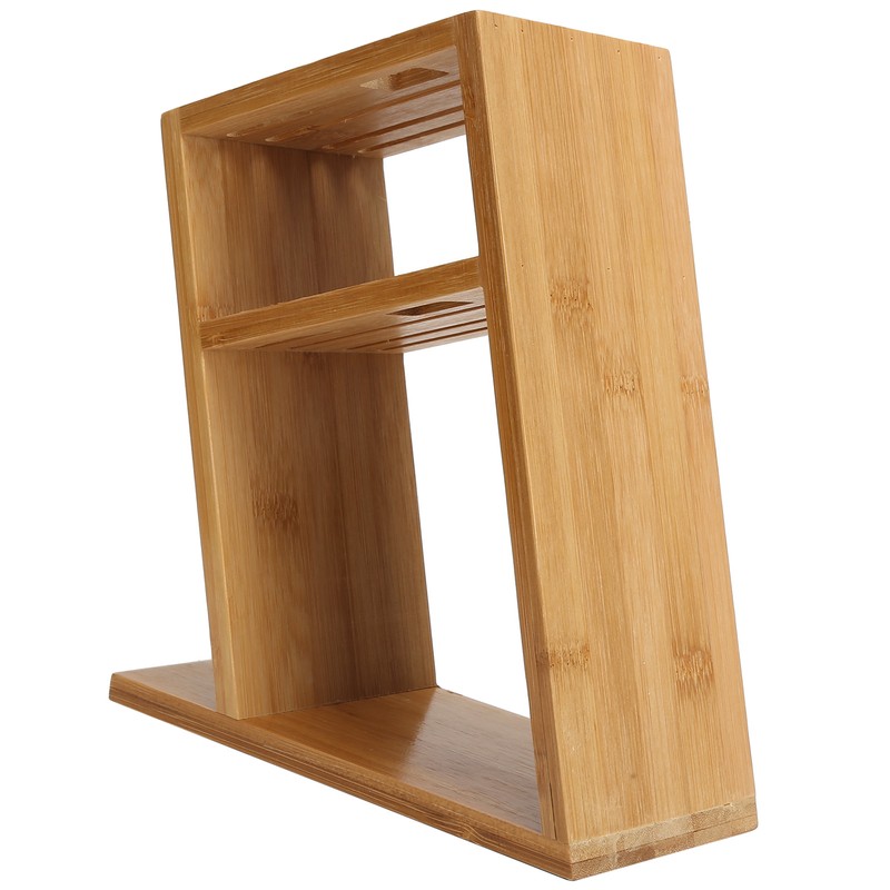 Bamboo Knife Holder Inclined Kitchen Knife Holder Multifunctional Bamboo Rack