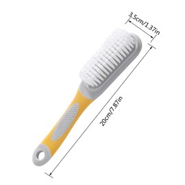 Shoe Brush, 2Pcs Shoes Scrubbing Cleaning Brush with Handle, Soft-Bristled Cleaning Shoe Brushes Clothing Brush Cleaning Tool Multifunctional Cleaning Laundry Brush