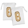 Ambesonne Christmas Alphabet Fabric Pouch Set of 2, Christmas Gingerbread