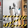 TEAONE Warning Tape, 1 Roll Black & Yellow Tape for