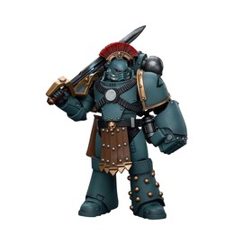 JOYTOY Warhammer 40,000 1/18 Action Figure Sons of Horus MKIV Tactical Squad Sergeant with Power Fist Collection Model Birthday Gifts