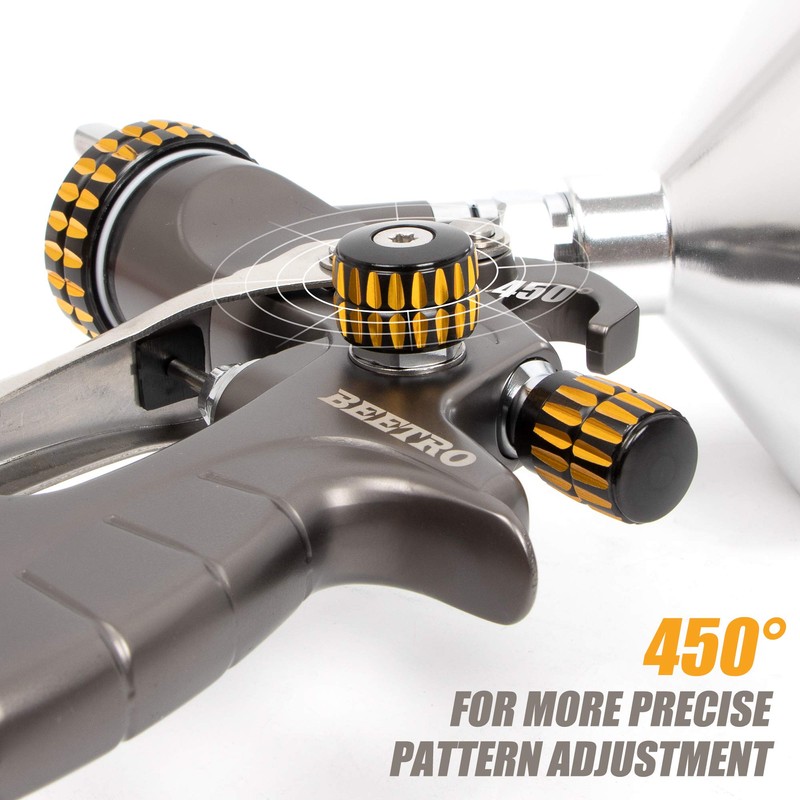 BEETRO HVLP Air Spray Gun 2.5mm Nozzle 1000ml Capacity 14.5CFM