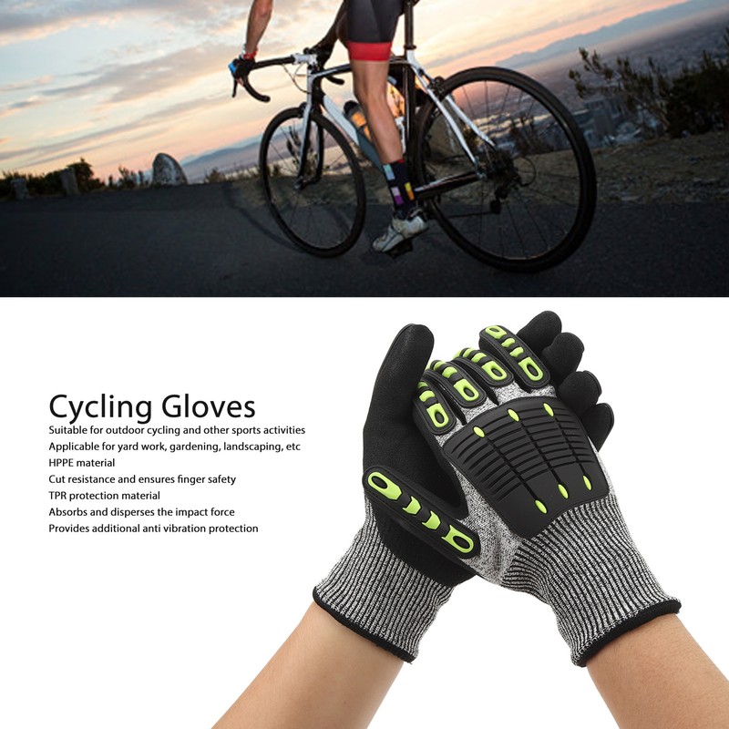1 Pair Cut Resistant TPR Protective Impact Gloves Men Women