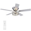 Breezary 52 inch Flush Mount Ceiling Fans with Lights Remote