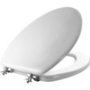 MAYFAIR 1844CP 000 Toilet Seat with Chrome Hinges will Never