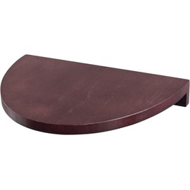 SUMAC Wall Mounted Half Circle Floating Shelf Set of 2 for Living Room Bedroom Bathroom Home Office Wall Art Décor, 8.9x6.4x1.5 inch, Wooden Brown