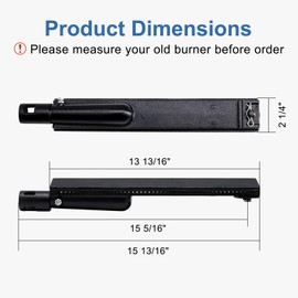 Criditpid 3 Pack Grill Parts for Jenn-Air 720-0061-LP 720-0163 720-0099-NG 720-0100-NG 720-0171, Cast Iron Grill Burners for Jennair Jenn Air 720-0061 Gas Grill Models.