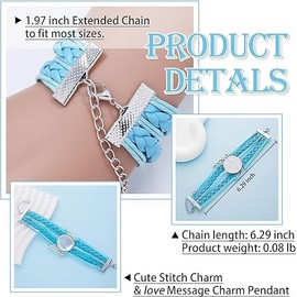 Bracelet, Adjustable Bracelets, Girls Bracelets, Leather Bracelet, Cartoon Charm Bracelet, Friendship Bracelet, Gift for Girls, Boys, 100% brand