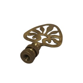 Royal Designs Rising Sun Filigree Design 3" Lamp Finial for Lamp Shade, Antique Brass - Set of 1