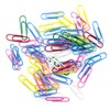 Colour Paperclips, Vinyl Coated Wire Paper Clips Length 28mm Assorted