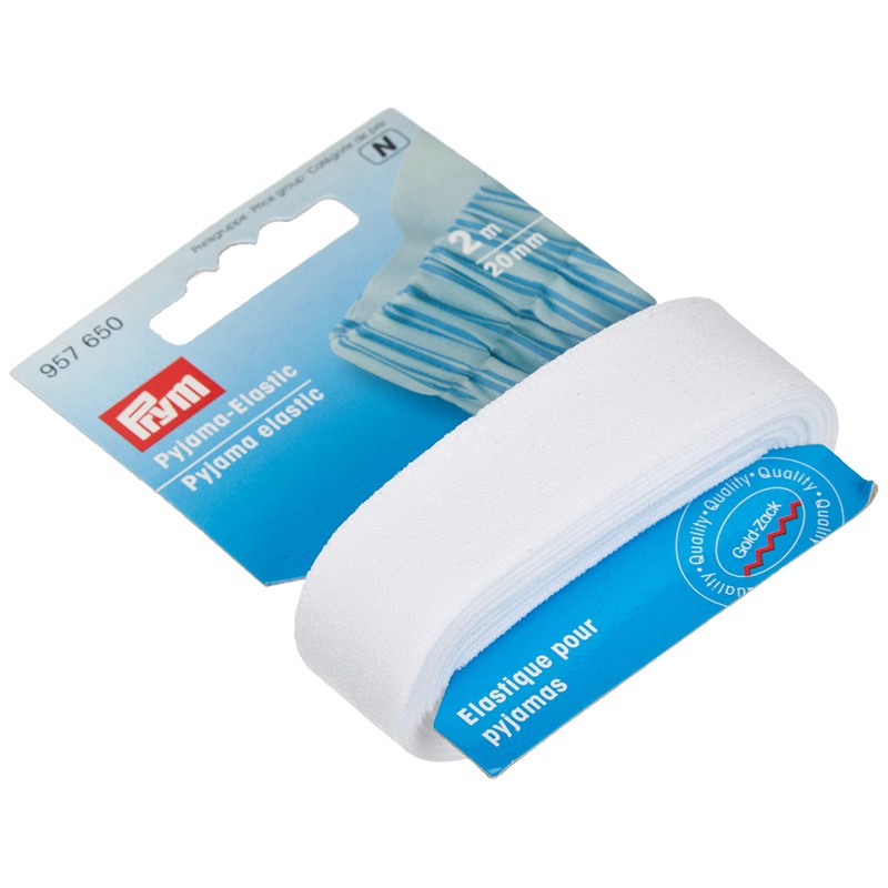 Prym Elastic, 7% EL, 93% PA, White, 1.86 x 6.7