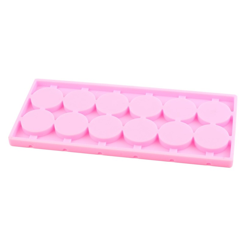 EPYHREHM 12-Cavity Round Silicone Chocolate Molds Lollipop Hard Candy Mold