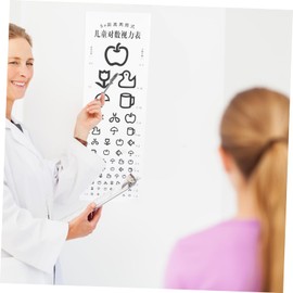 Gatuida 4pcs Standard Visual Testing Charts for Boy Girl Material Eye Exam Charts for Home Use Testing for Boy Girl