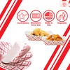 Under the Sun Products 2lb Paper Food Trays/Red and White