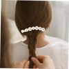 IWOWHERO Quality Pearl Banana Clips 2pcs Large Size for Women
