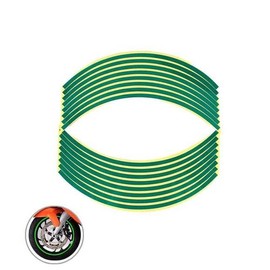 JQ Detachable Decorative Stickers, Wheel Line Glossy Stickers, Green Stationery/Office Supplies / 데코용품 탈부착스티커 바퀴 라인 유광스티커 초록 문구/사무용품