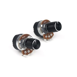 Switian 2 Pcs 10K Ohm Single Linear Taper Dimmer Potentiometer with on/Off Switch + Aluminum Alloy knob (wh138)