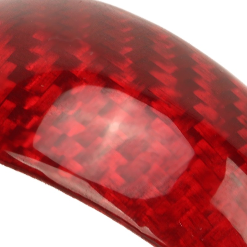 Gear Shift Knob Cover Red Red Carbon Fiber Shifter Lever