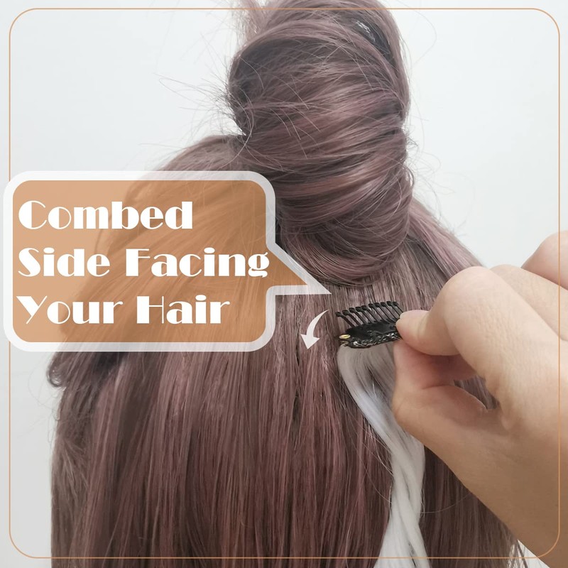 Dreamlover Wig Clips, Hair Extension Clips, 10 Teeth, Black, 30