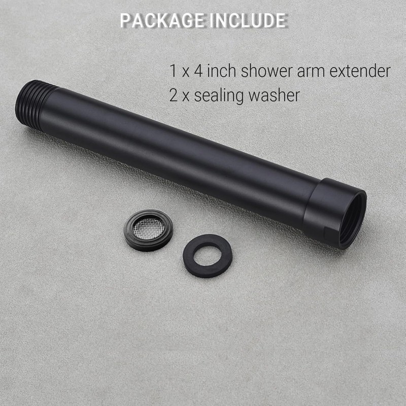 HOMYEP Shower Arm Extender 4 Inch Rainfall Shower Head Extension