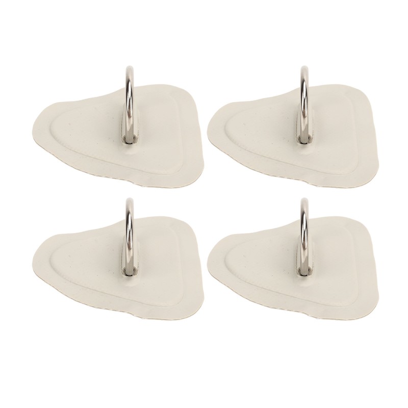 4 Pcs D Ring Patch Stainless Steel D Ring Pad