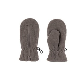 maximo Unisex Baby Mittens with Thumb with Zip, Grey (charcoal 37)