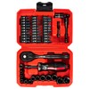 LLNDEI 48 Piece 1/4 Inch Mini Socket Ratchet Wrench Set,