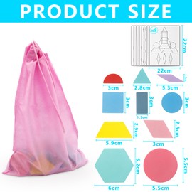 Wooden Puzzle for Toddlers, Educational Wooden Shapes Puzzle, Kids Puzzle Educational Toys, Montessori Arts Kits Gift for 3 4 5 6 Year Olds Boys & Girls Birthday Christmas