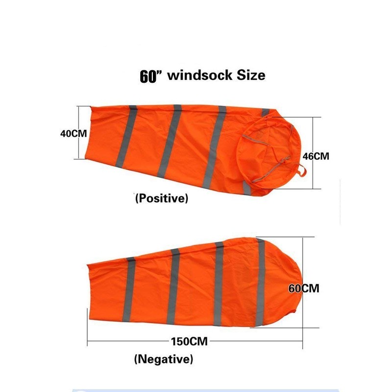Qishi Airport Windsock Rip-stop Outdoor Rainbow Wind Measurement Sock Bag