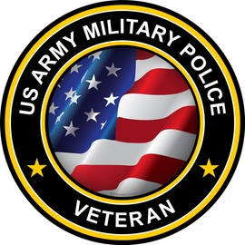 ProSticker 1067 (One) 4" Military Series US Military Police Veteran Flag Decal Sticker
