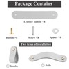 Lvkjafaz 4Pcs Leather Drawer Pulls,Handles Single Hole Dresser Knobs Cabinet