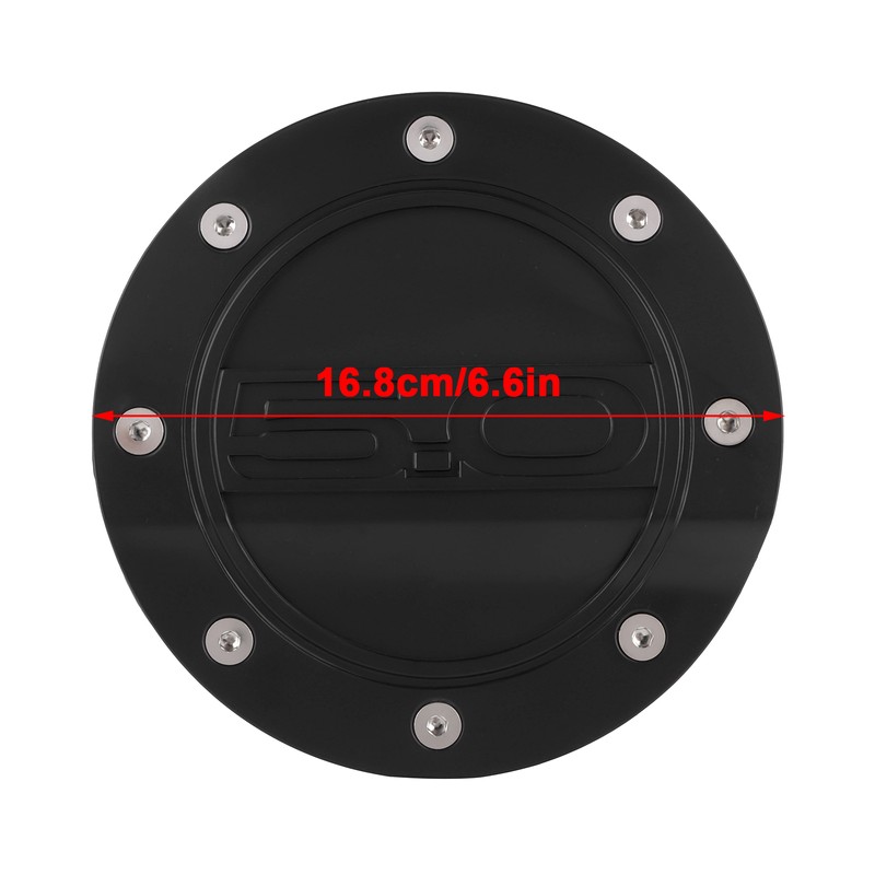 Fuel Door Cover Gas Tank Cap Lid Black Fit for