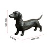 Home Decor Black Standing Long Dog Resin Statue Resin Crafts