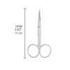 Tijera p/manicure 3-1/2", punta curva
