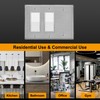 [2 Pack] BESTTEN 3-Gang Combination Metal Wall Plate with Ｗhite