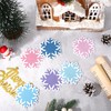 JarThenaAMCS 24 Packs Winter Snowflake Sticky Notes Pink Blue Purple