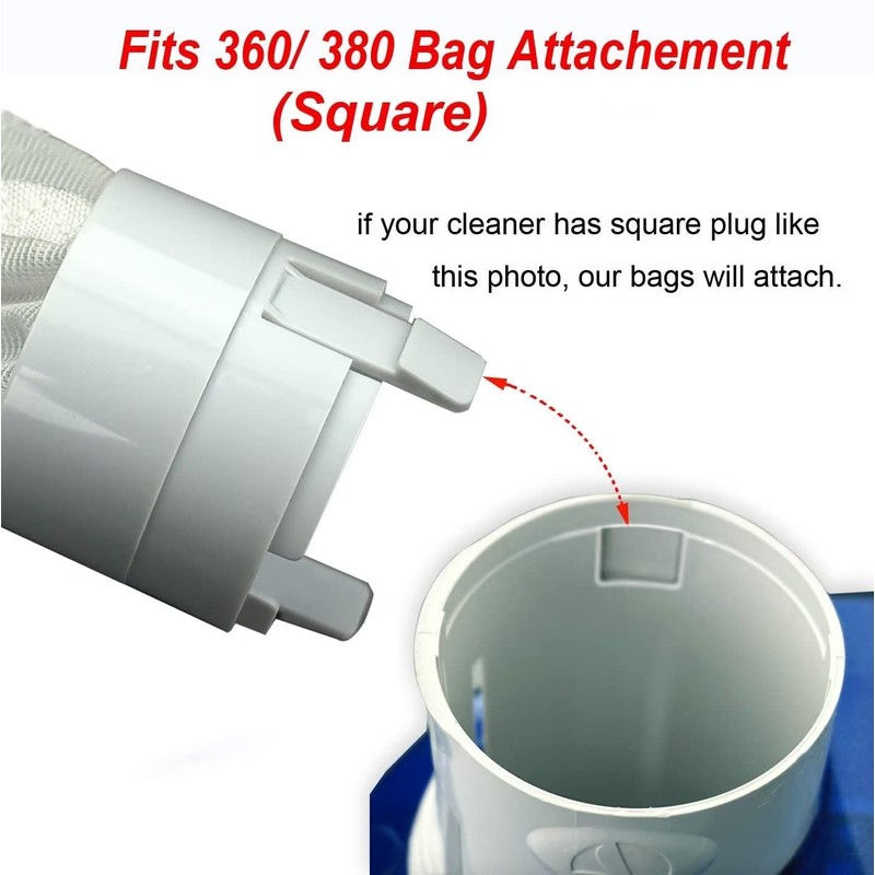 UCEDER 2 Pack Zippered Bag Replacement Fits for Polaris 360,