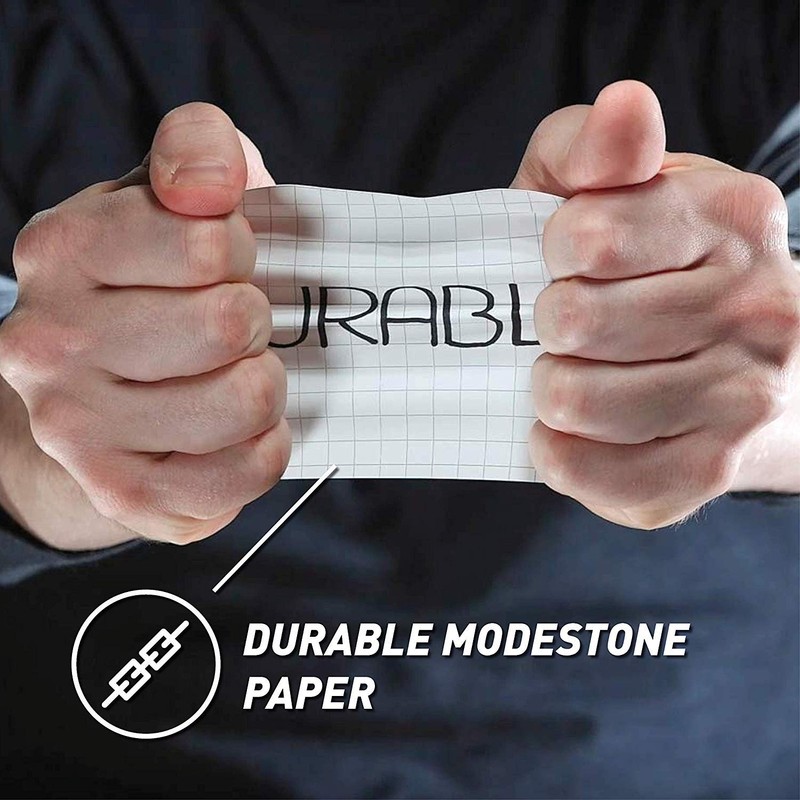 MODESTONE Outdoor Notepad 7.6 x 13 cm Black Cover Spiral