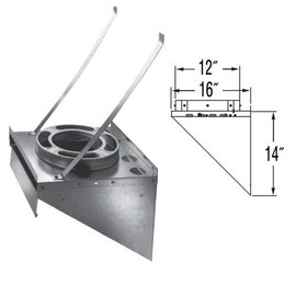 Chimney 69826 8 in. Dura-Vent Dura-plus Tee Support- Galvanized Steel