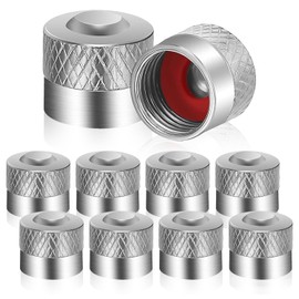 8 Stück Ventilkappen Auto, Autoventil Metall Kappen, Mit Gummiring Dichtung Reifenventilkappen, Ventildeckel Autoventilkappen Für Auto Motorad Fahrrad Roller (Silber)