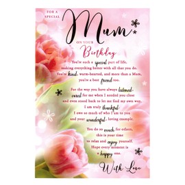 For A Special Mum Birthday Card - Size 6" X 9"