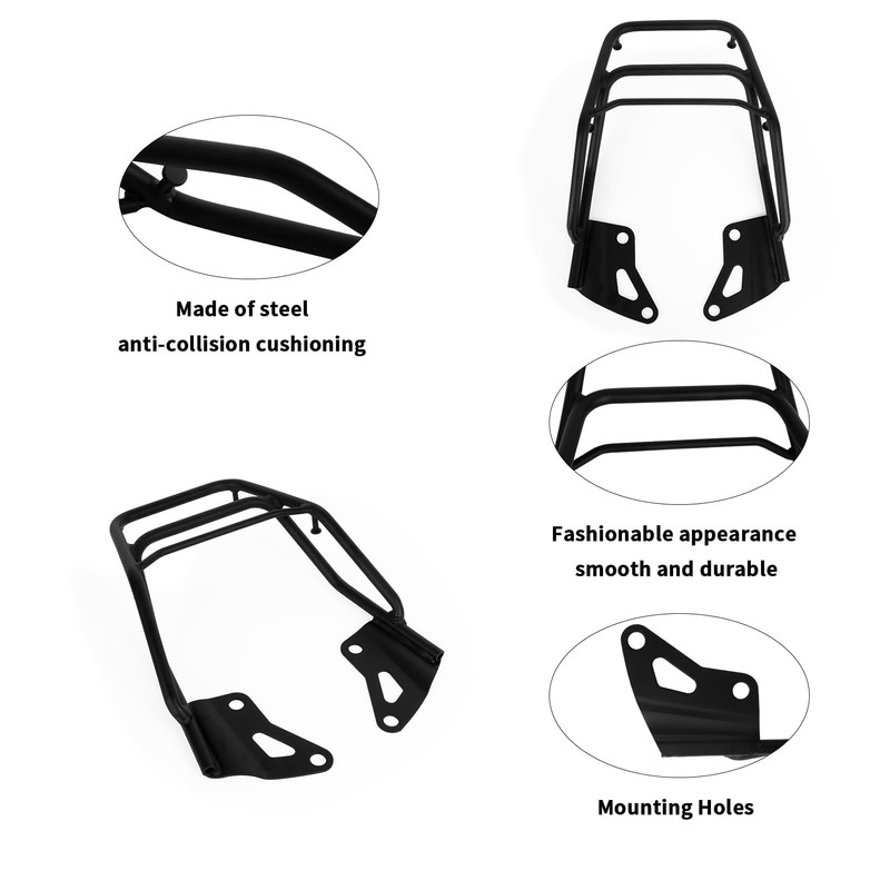 PSLER Rear Luggage Rack for Grom MSX125 2016-2020, Motorcycle Iron