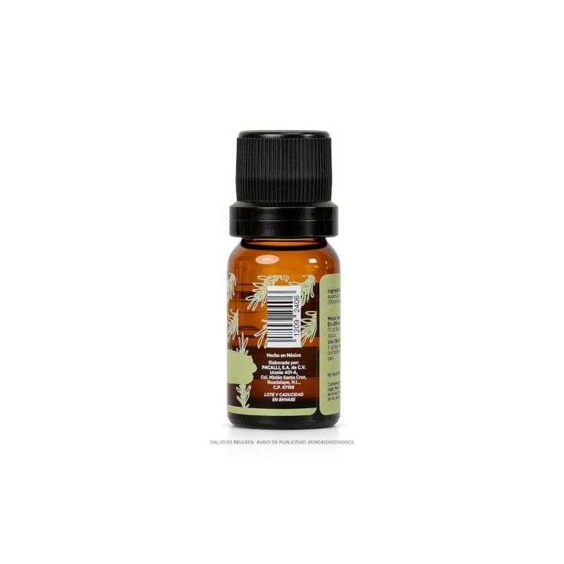 PACALLI Aceite Esencial de Romero 100% Puro 10ml - Aromaterapia