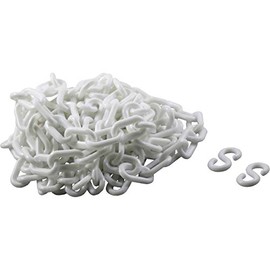 SUN UP Plastic Chain #6 White 5m (2 S Hooks)