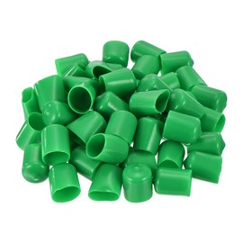 QUARKZMAN 50 Stück Gummikappen 16mm ID Vinylkappenabdeckung Schraubenschutz Dunkelgrün