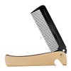 Vaguelly Gold Stainless Steel Foldable Hair Comb Portable Anti-Static Styling