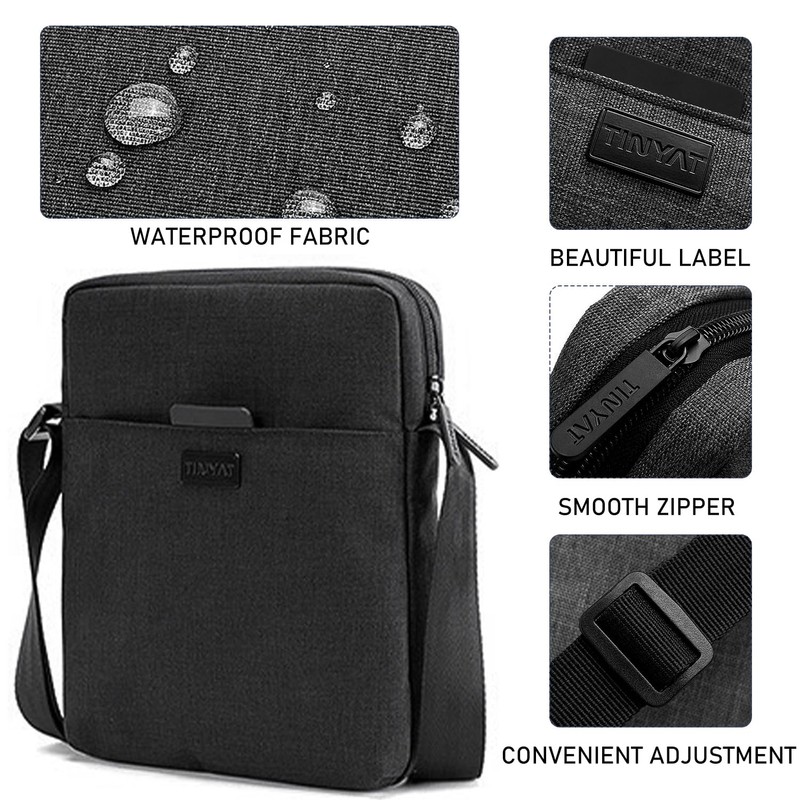 GVSAVY 1 Man's One Shoulder Satchel, Adjustable Shoulder Strap, Multi