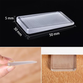 ZZRANYE 4 Pcs Rubbery Clear Table Shims, Level Wedge for Home Improvement, Table Shims, Bed Shims, Toilet Shims, Hot Tub Restaurant Appliance Shims, Home Improvement DIY Wedge Levelers (5mm)